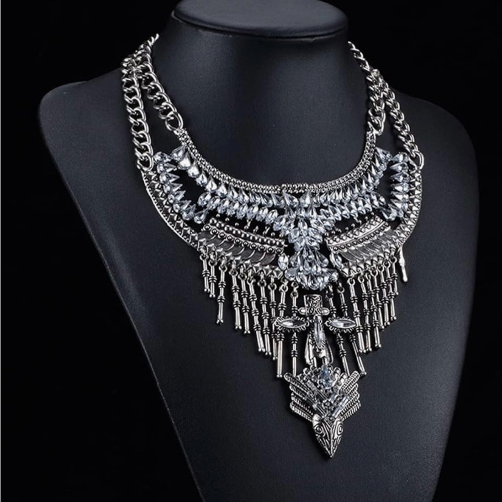 Silver Statement Necklace - Picture 3 of 4
